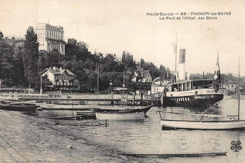 Appartement Avec Vue 180 Sur Le Lac Leman 托农莱班 外观 照片